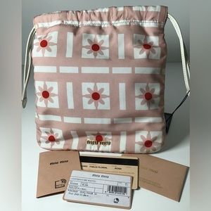miu miu Contenitore Piatto Floral Pouch NWT